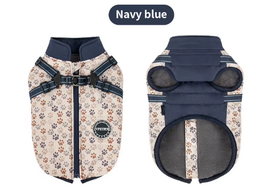 Зимова куртка для собак V.PET.B.R. Luxury Dog Jacket C519 Navy Blue, 38,5 см, 59 см, 37 см, 2XL
