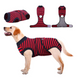 Попона для відновлення собак Wan Talk Recovery Suit, Red Stripe, 25 см, 33-40 см, 27 см, XS