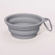 Силіконова складна дорожня миска Derby Collapsible silicone pet bowl, Светло-серый, 400 мл