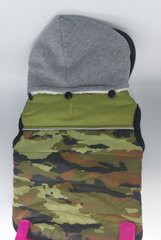 Утепленная жилетка для собак TEDI Camo с капюшоном, S