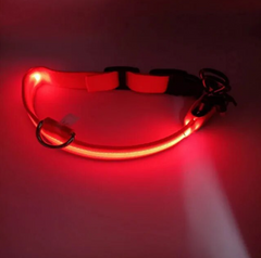 Нейлоновый светодиодный ошейник для собак Derby, перезаряжаемый через USB, Красный, X-Small