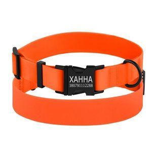 Нашийник для собак BronzeDog Active водовідштовхуючий з металевою пряжкою, Помаранчевий, Small