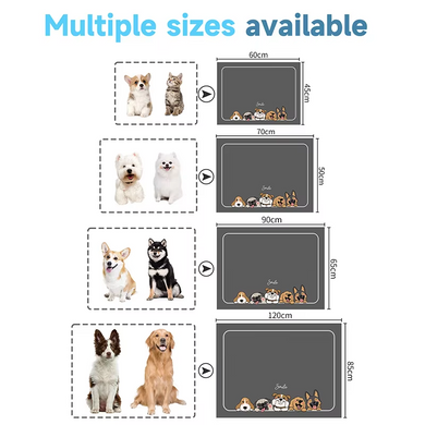 Летняя охлаждающая подстилка для собак Derby Ice Silk Summer Pet Cooling Mat Dogs Smile, 85х120 см