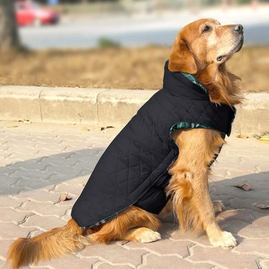 Зимовий водонепроникний двохсторонній жилет в клітинку Derby Plaid Green в британському стилі, 26 см, 34-40 см, 28 см