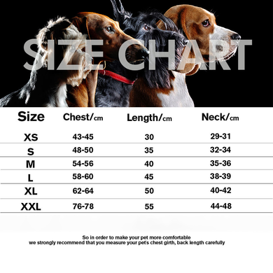 Комбінезон для собак Wan Talk Luxury High Quality Four-legged Dog Jacket, 55 см, 76-78 см, 44-48 см, 2XL