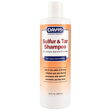 Шампунь з сіркою і дьогтем Davis Sulfur & Tar Shampoo для собак, 50 мл