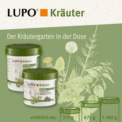 Мультивитаминный комплекс для собак LUPO Krauter Pellets, 375 г, Пеллеты
