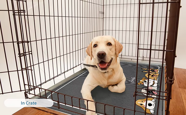 Летняя охлаждающая подстилка для собак Derby Ice Silk Summer Pet Cooling Mat Dogs Smile, 85х120 см