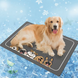 Летняя охлаждающая подстилка для собак Derby Ice Silk Summer Pet Cooling Mat Dogs Smile, 85х120 см