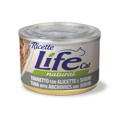 Консерва для котів LifeNatural Тунець з анчоусами і крабами (tuna with anchovies and surimi), 150 г, 150 г