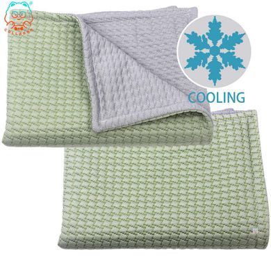 Охлаждающая пеленка для собак COLLABOR Summer cooling mat-stock Grey&Green, 70х100 см