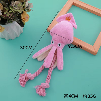 М&rsquo;яка іграшка для собак Derby Octopus Shape Dog Plush Toy with Cotton Rope