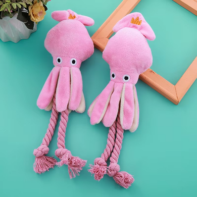М&rsquo;яка іграшка для собак Derby Octopus Shape Dog Plush Toy with Cotton Rope