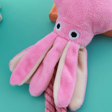 М&rsquo;яка іграшка для собак Derby Octopus Shape Dog Plush Toy with Cotton Rope