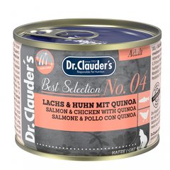 Консерви для котів Dr.Clauder's Best Selection No4 Salmon & Chicken with quinoa з лососем, куркою і кіноа, 200 г