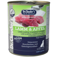 Консерви для собак Dr. Clauder's Selected Meat Lamb & Apple з ягням і яблуком, 800 г