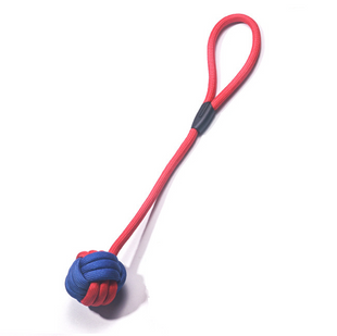 Игрушка для собак Derby Dog Rope Toy - Ball with Long Handle, Красный