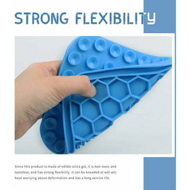 Силиконовый коврик для лизания для собак Derby Silicone licking pad, Голубой, 20х20 см