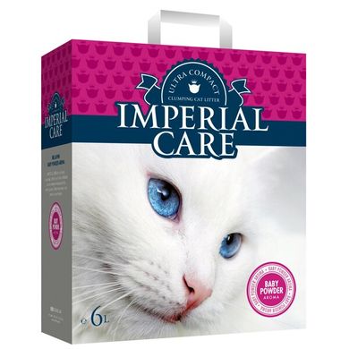 Ультра-комкующийся наполнитель в кошачий туалет Imperial Care Baby Powder, 6 кг