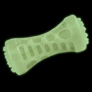 Іграшка для cобак Bronzedog GLOW Світлонакопичувальні Гантель 5 х 13 см, Medium