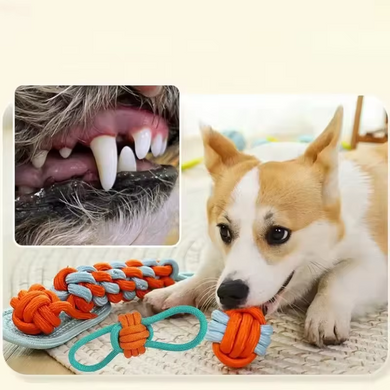 Игрушка для собак Derby Dog Rope Toy - Ball with Long Handle, Красный
