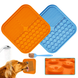 Силиконовый коврик для лизания для собак Derby Silicone licking pad, Голубой, 20х20 см