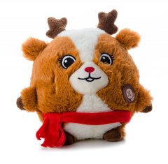 Новорічна плюшева іграшка JK Animals Різдвяний олень для собак з пищалкою