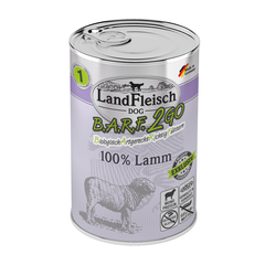 Консерви для собак Landfleisch B.A.R.F.2GO 100% Lamm (з ягням), 400 г