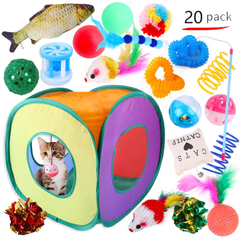 Набор из 20 интерактивных игрушек для котов, 20 шт.