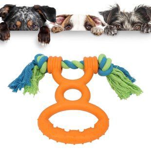Игрушка-канат для собак Derby Dog Rope Toy with TPR Tug Handle