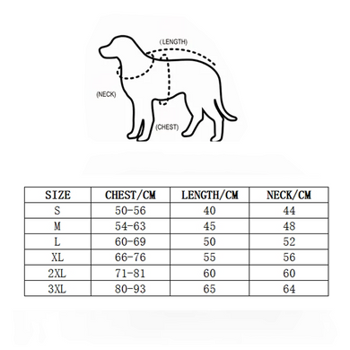 Зимняя куртка для собак Wan Talk High Quality Winter Dog Clothes, Pink, 65 см, 80-93 см, 64 см, 3XL