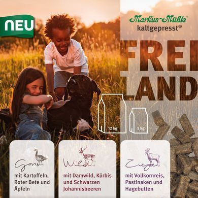 Сухой корм для собак Markus-M&uuml;hle Freiland Wild с дичиною (лань), 12 кг