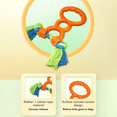 Іграшка-канат для собак Derby Dog Rope Toy with TPR Tug Handle