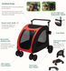 Коляска для домашних животных (до 45 кг) Bestopet (Люпосанчик) BS-RL-21 Red