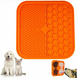 Силиконовый коврик для лизания для собак Derby Silicone licking pad, Оранжевый, 20х20 см