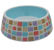 Меламиновая миска для собак Derby AH002 Squares & paws, M, 470 мл, 14.5x17.5x6 см