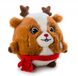 Новогодня плюшевая игрушка JK Animals Рождественский олень для собак с пищалкой