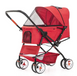 Складний візочок для домашніх тварин Pet Stroller with Storage Basket Red