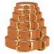 Ошейник для Собак Кожаный BronzeDog Classic с Литой Латунной Фурнитурой Горчичный