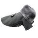 Пальто з хутряним коміром для собак Derby Grey, 20 см, 29-30 см, 20-21 см, S
