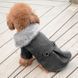 Пальто з хутряним коміром для собак Derby Grey, 20 см, 29-30 см, 20-21 см, S