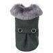 Пальто з хутряним коміром для собак Derby Grey, 20 см, 29-30 см, 20-21 см, S