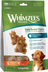 Натуральні ласощі для зубів собак WHIMZEES Dental Treats Hedgehog, 6 шт., L
