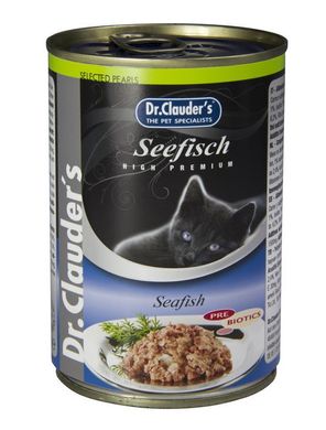 Консерви для котів Dr.Clauder's Selected Pearls Seefish з морською рибою і пребіотиками, 400 г
