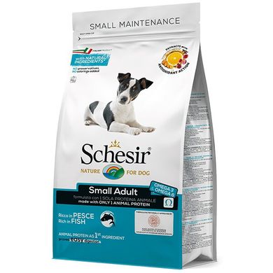 Сухий монопротеїновий корм для собак малих порід Schesir Dog Small Adult Fish 800 г