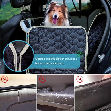 Чехол для автомобильного сидения Lassie Dog с сетчатым визуальным окном, 137х147 см