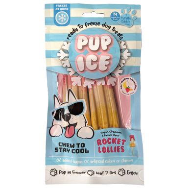 Мороженое для собак Pup Ice Rocket Lollies Strawberry Banana M 2 шт., 90 г, 2 шт., Medium