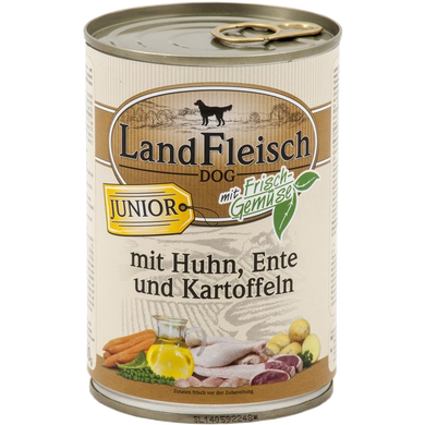 LandFleisch Junior mit Huhn, Ente und Kartoffeln (курица, утка, картофель) 400 г