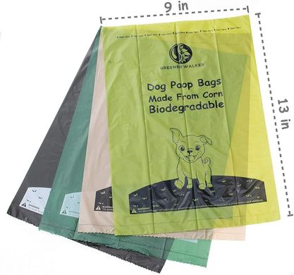 Біорозкладні пакети для збору фекалій собак Greener Walker, Кофейный, 1 рулон - 15 пакетов