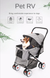 Складная коляска для домашних животных Pet Stroller with Storage Basket Grey